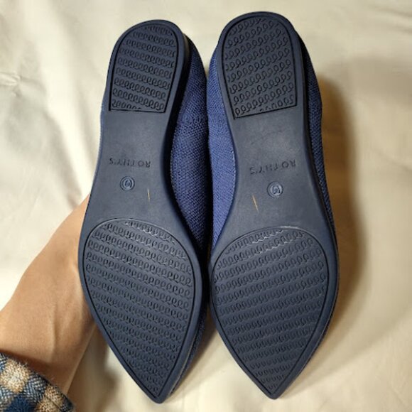 ROTHYS The Point Maritime Navy Machine Washable Woven Sustainable Ballet Flats 9 - Picture 2 of 8